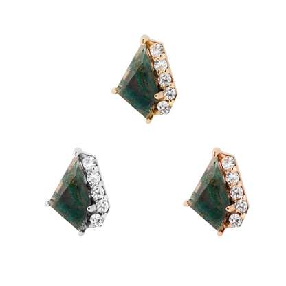Elevate Moss Agate Threadless End