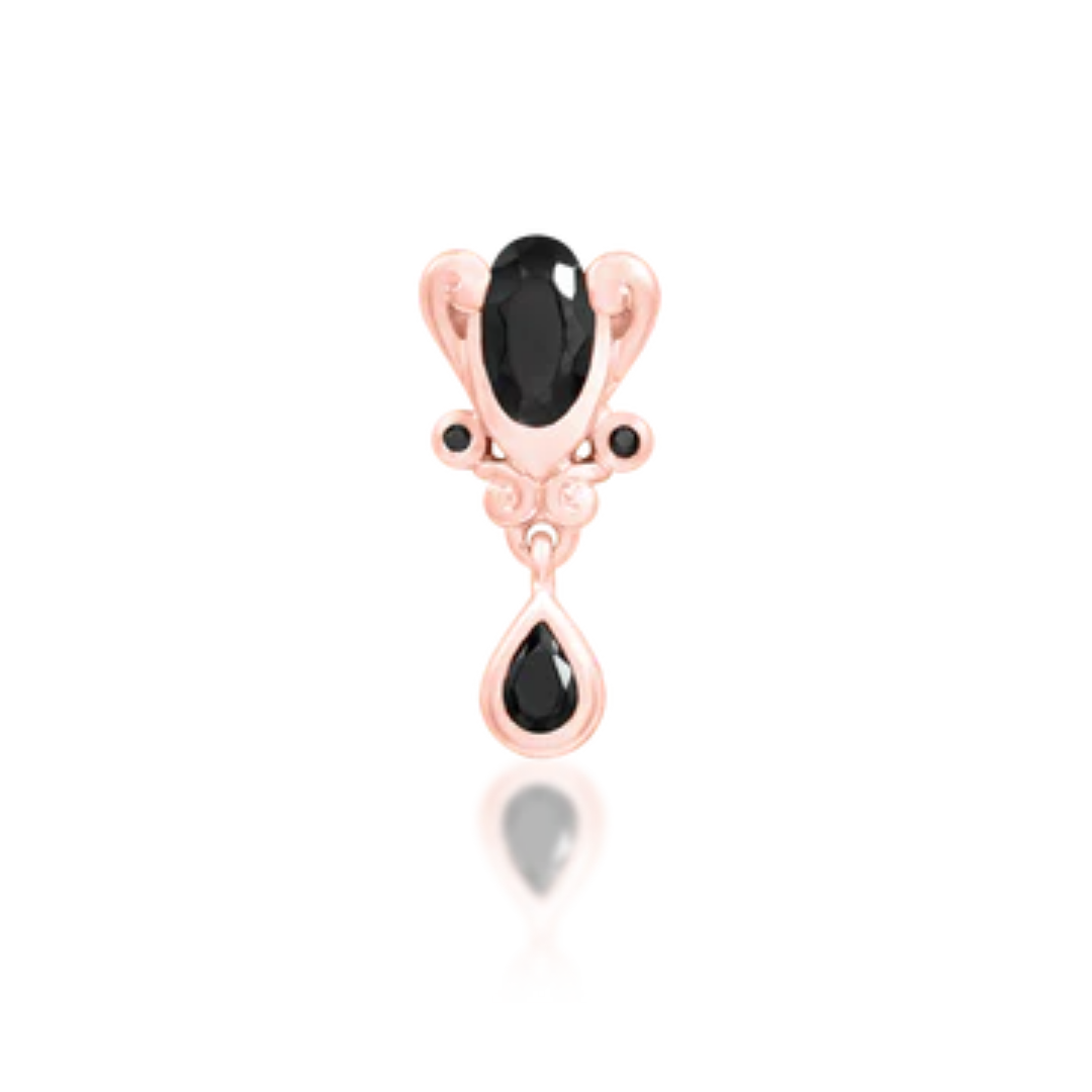 Empusa - Black CZ Threadless End