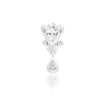 Empusa White CZ Threadless End