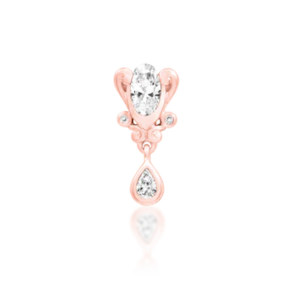 Empusa White CZ Threadless End