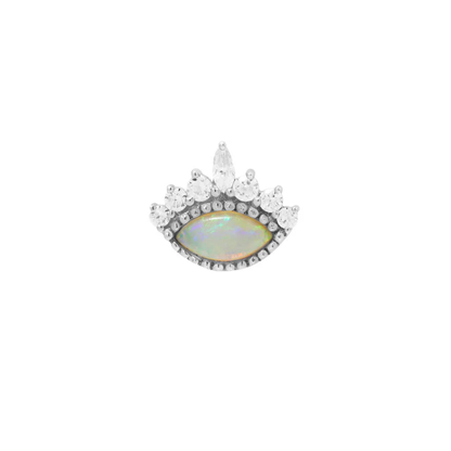 Enchant Opal & CZ Gold Threadless End