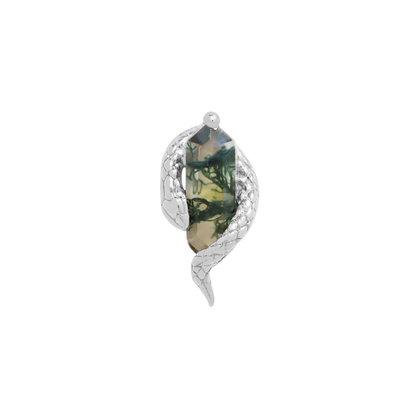 Eve Was Framed Moss Agate Threadless End