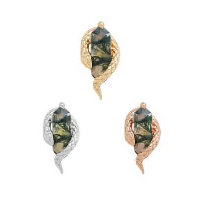 Eve Was Framed Moss Agate Threadless End