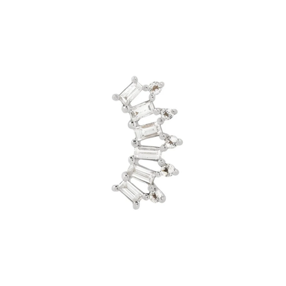 GSTQ Genuine Diamond & White Topaz Threadless End