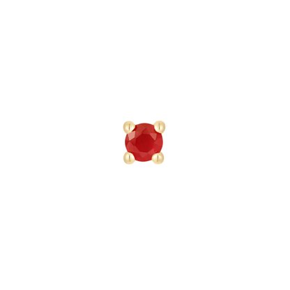 Garnet Prong Threadless End