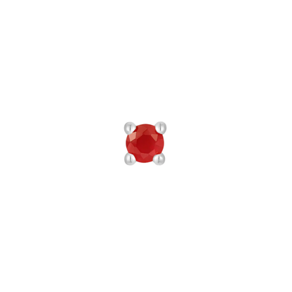 Garnet Prong Threadless End
