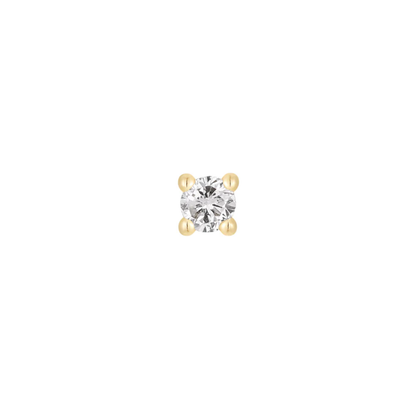 Genuine Diamond Prong Threadless End