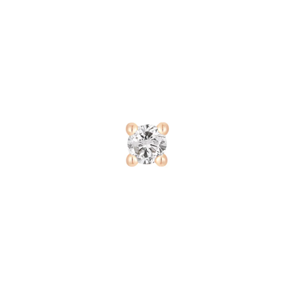 Genuine Diamond Prong Threadless End
