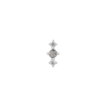 Ghost Flower Grey Diamond Threadless End