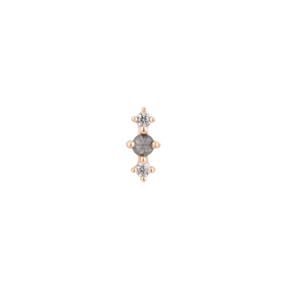 Ghost Flower Grey Diamond Threadless End