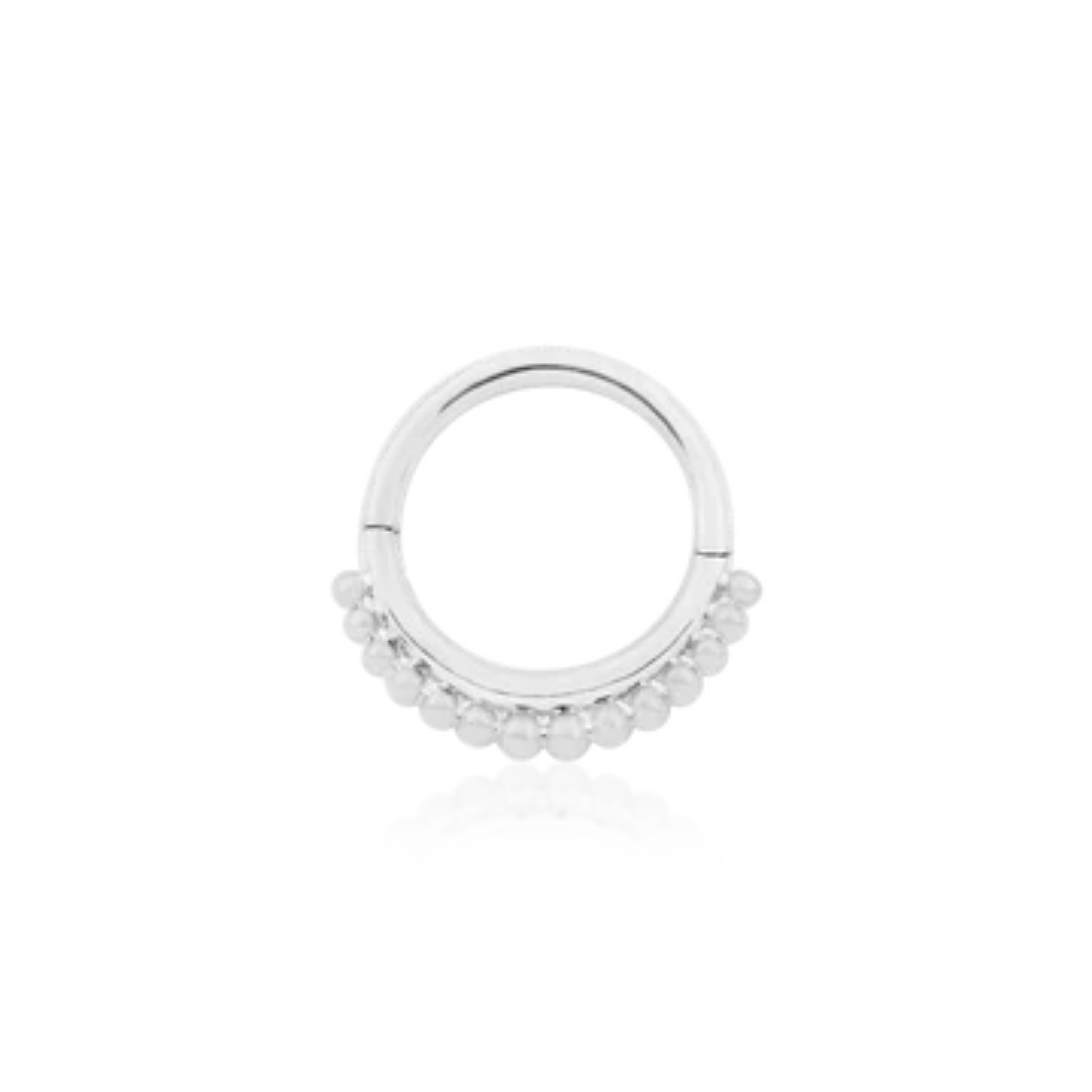 Gold Beaded Clicker Ring
