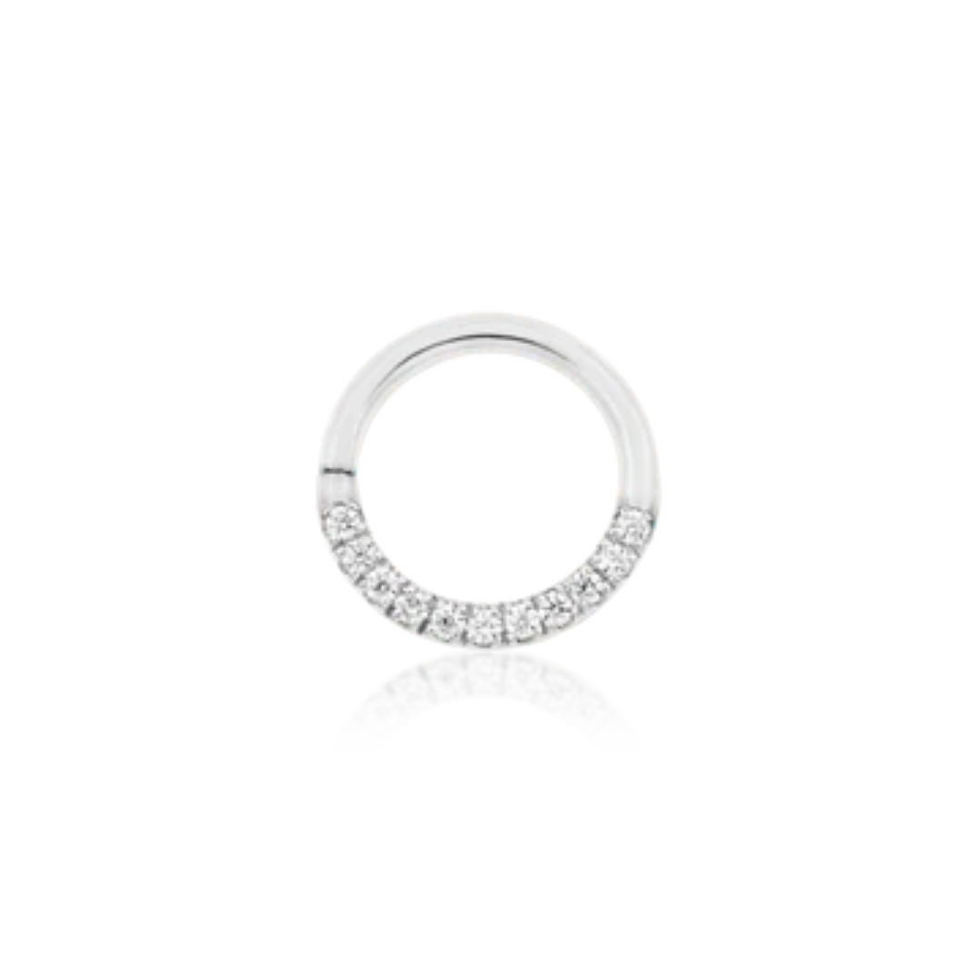 Gold CZ Seam Ring (16G)