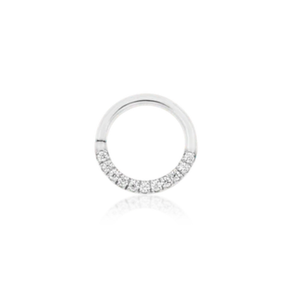 Gold CZ Seam Ring (16G)