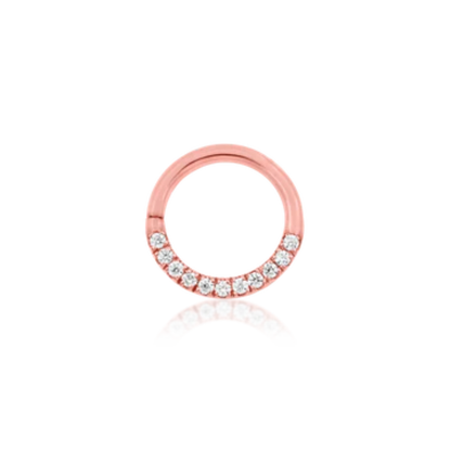 Gold CZ Seam Ring (16G)