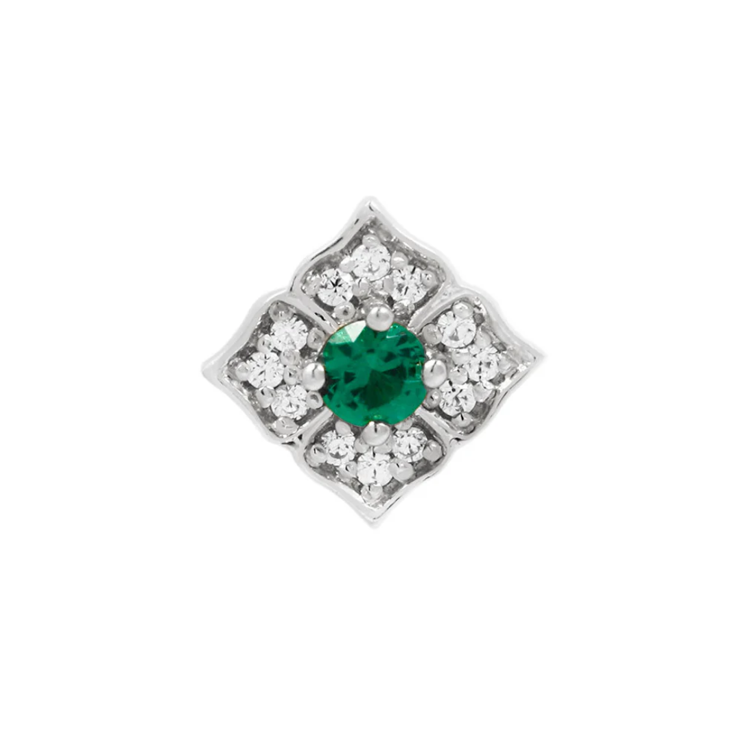 Grace - Green Spinel - Gold Threadless End