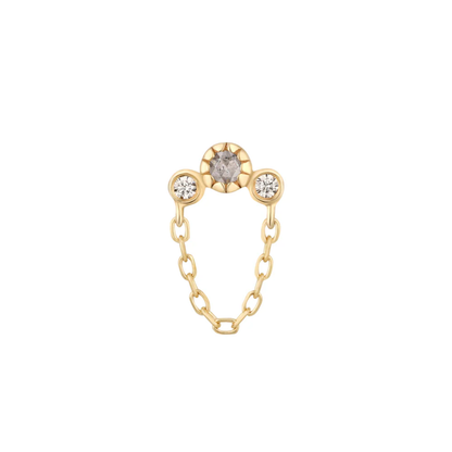 Halston Grey Diamond Threadless End