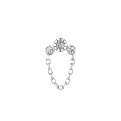 Halston Grey Diamond Threadless End