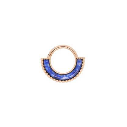 Harmonic Lapis Clicker Ring