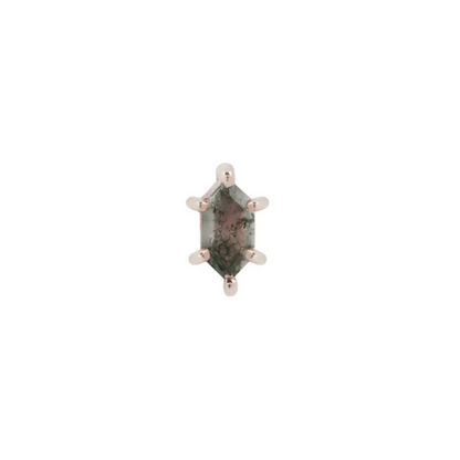 Oh Hell Yes! Moss Agate Threadless End