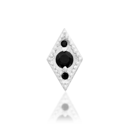 Isadora Black CZ Threadless End