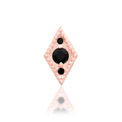 Isadora Black CZ Threadless End
