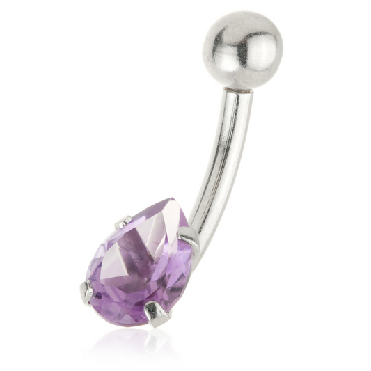 Amethyst Pear Navel Bar