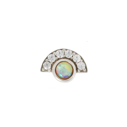 Kahlo Opal & CZ Threadless End