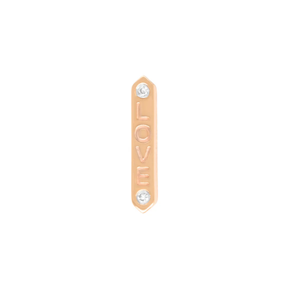 "LOVE" Diamond Threadless End