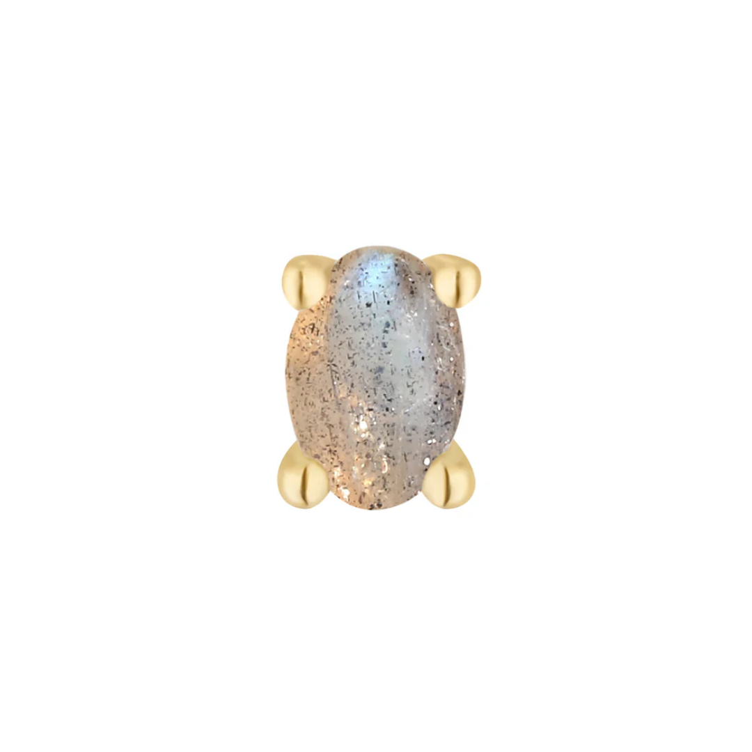 Labradorite Oval Threadless End