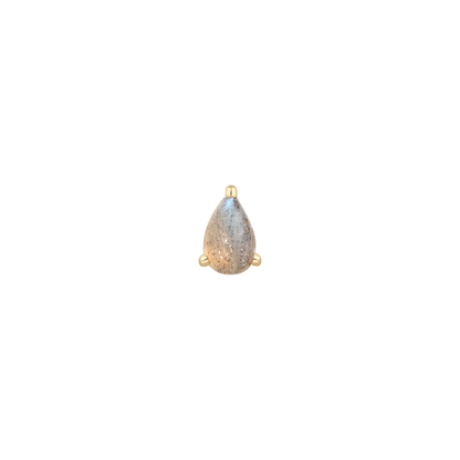 Labradorite Pear Threadless End