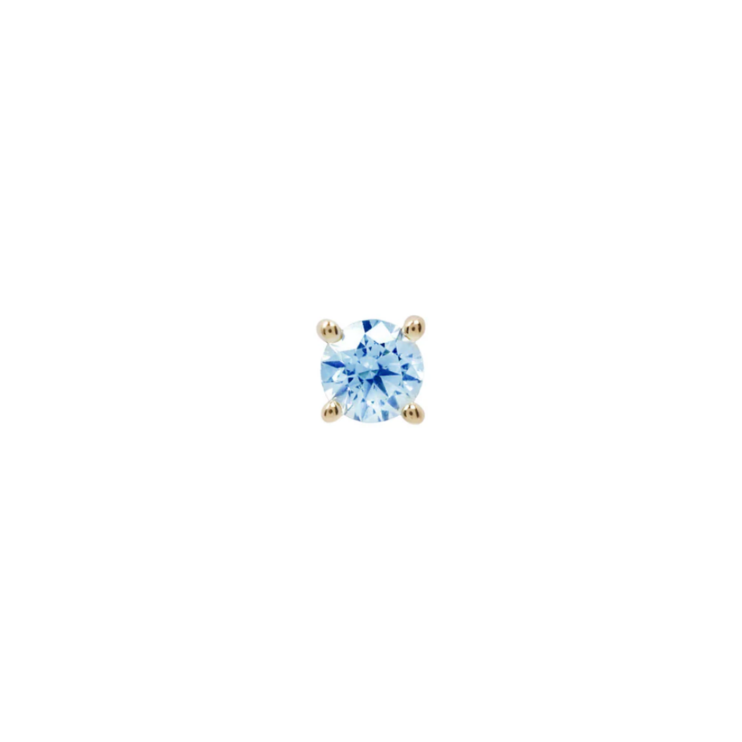London Blue Topaz Prong - Threadless End