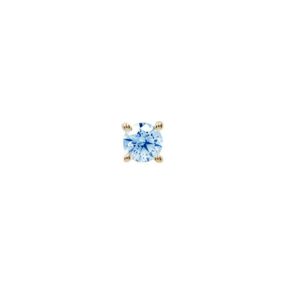London Blue Topaz Prong Threadless End