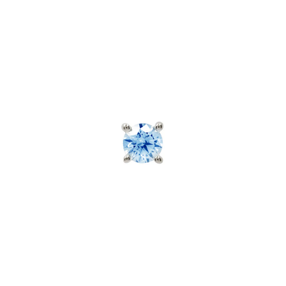 London Blue Topaz Prong Threadless End