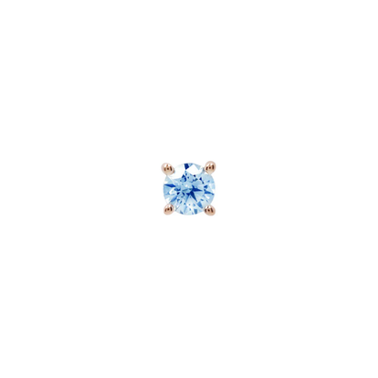 London Blue Topaz Prong Threadless End