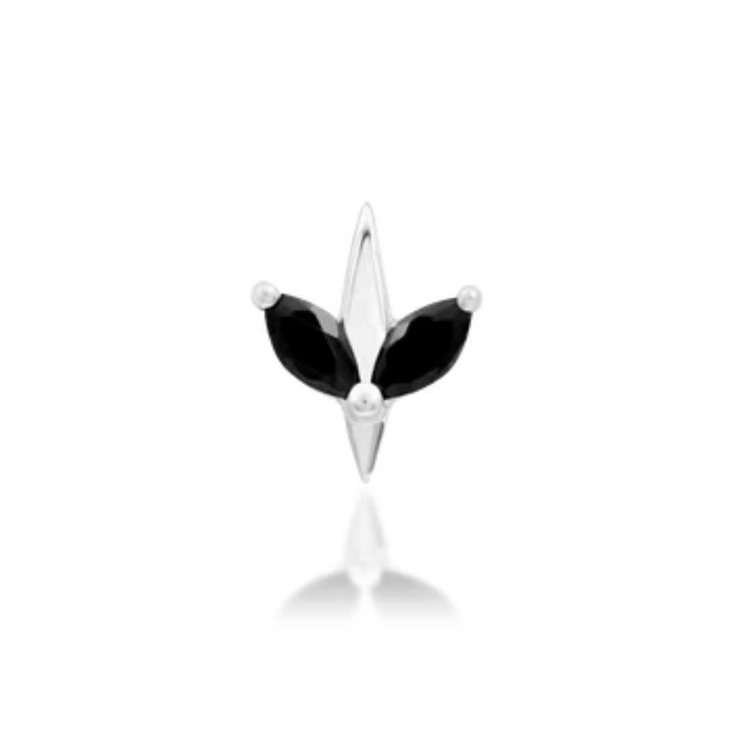 Lucienne - Black CZ Threadless End
