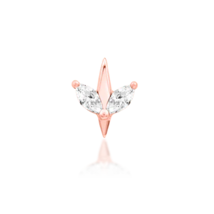 Lucienne White CZ Threadless End