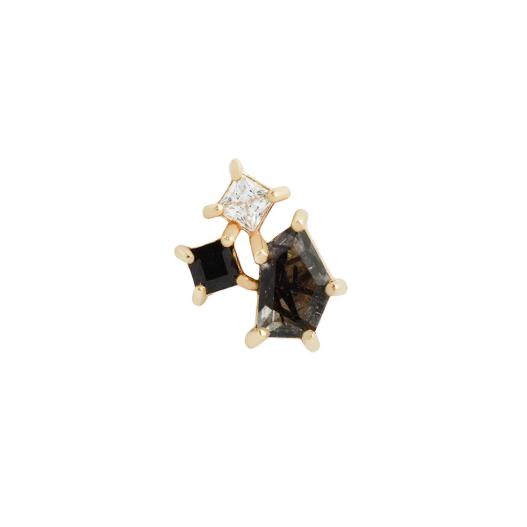 Lyra - Tourmalated Quartz - Threadless End