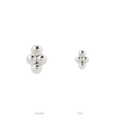 Mini 4 Bead Cluster Threadless End