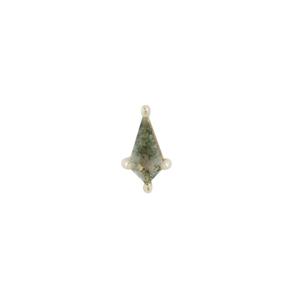 Mini Soho Moss Agate Threadless End