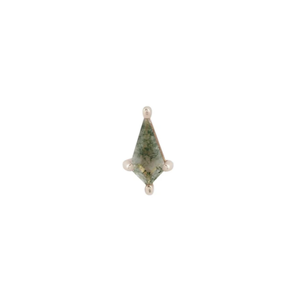 Mini Soho Moss Agate Threadless End