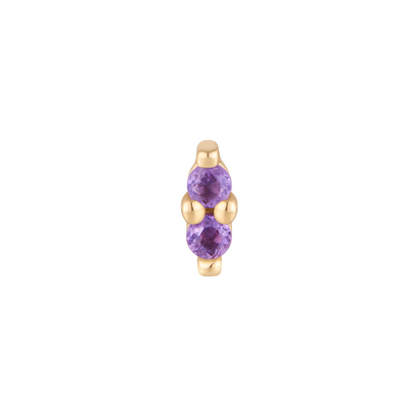 Mishka 2 Amethyst Threadless End