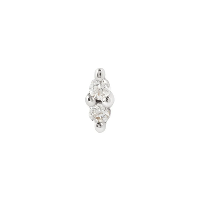 Mishka Prong 2 CZ Threadless End