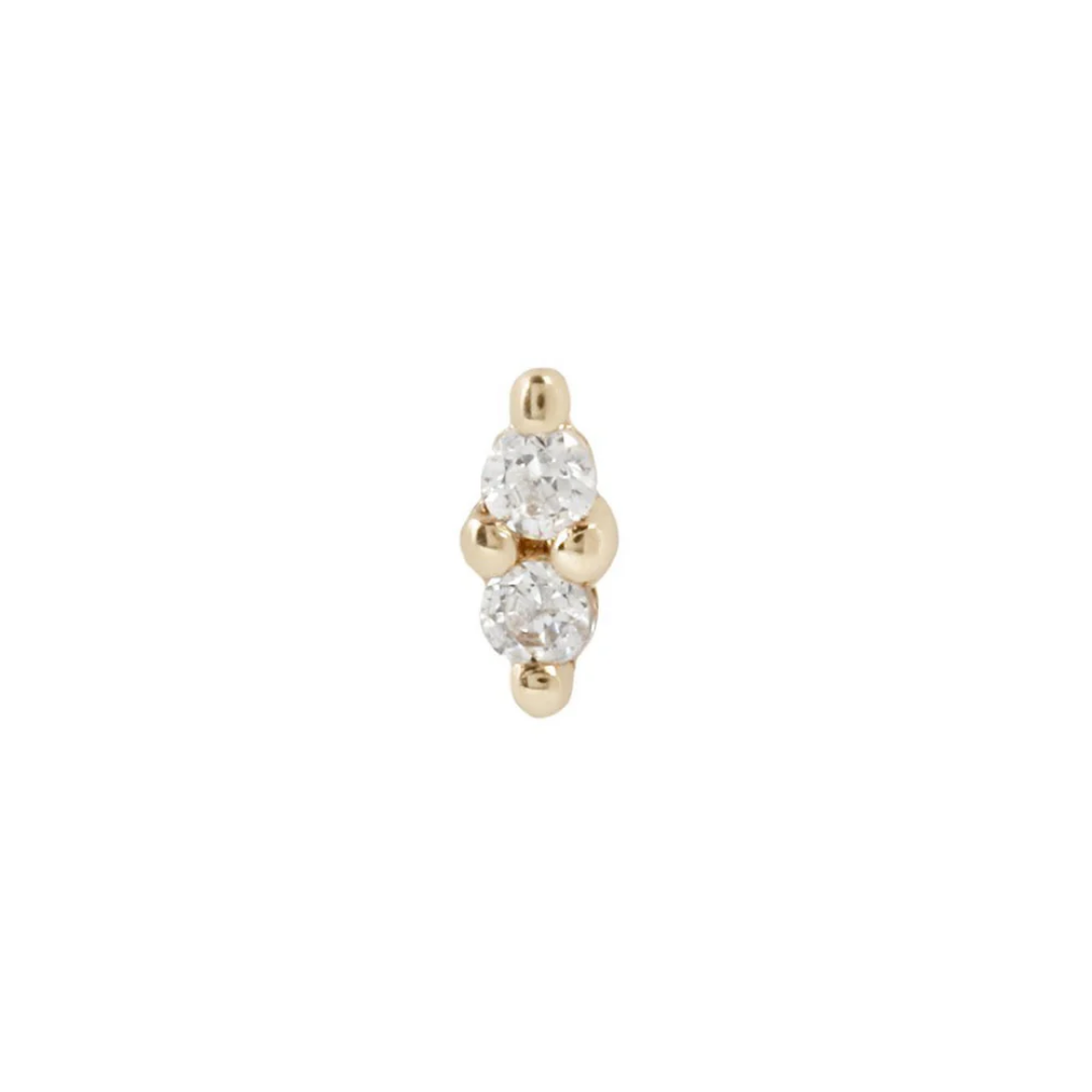 Mishka Prong 2 - Genuine Diamond - Threadless End