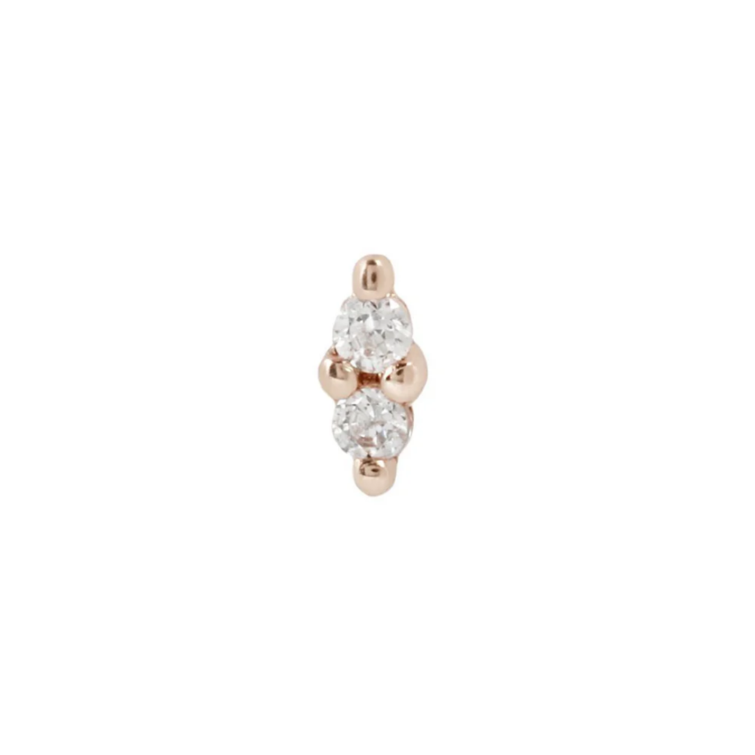 Mishka Prong 2 - Genuine Diamond - Threadless End