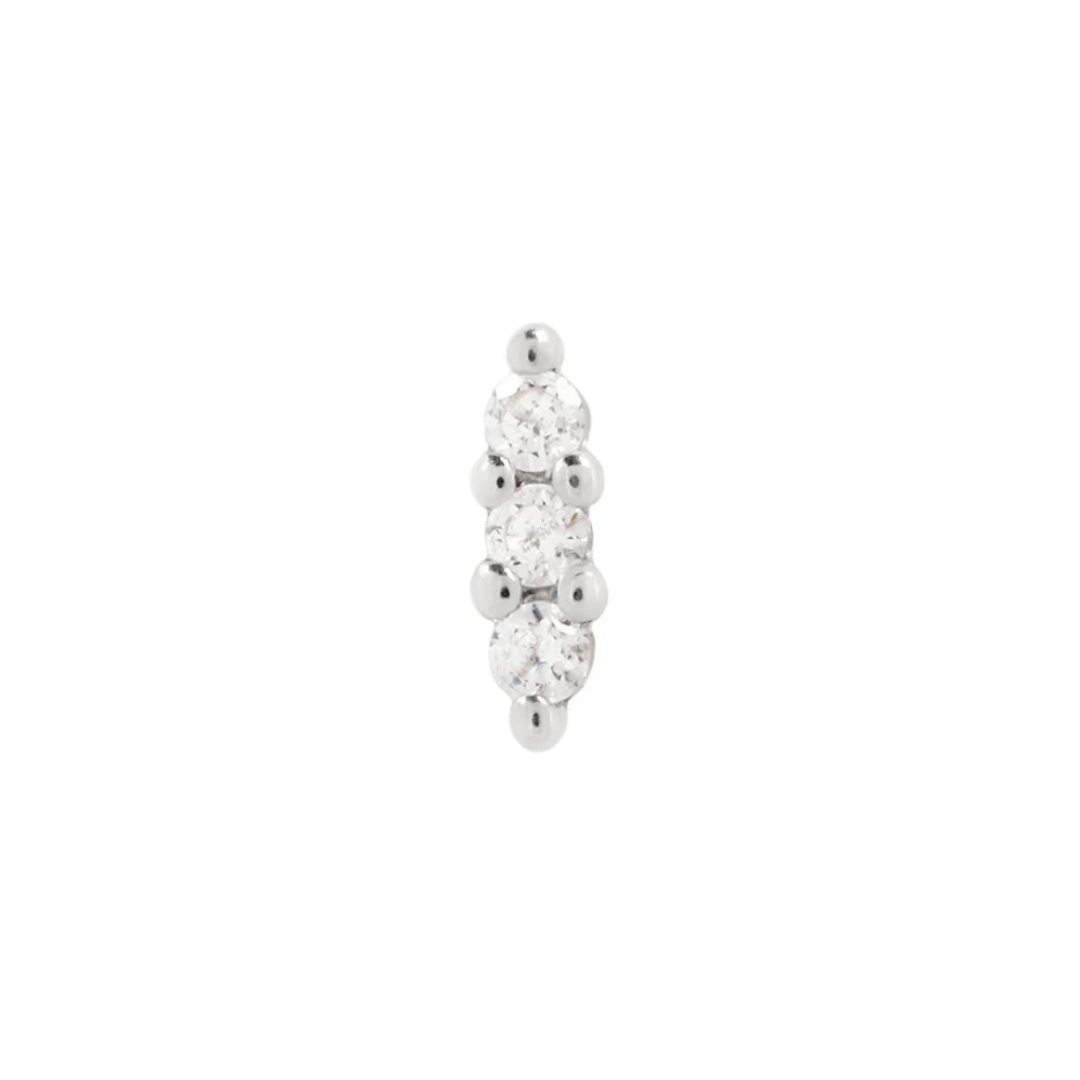 Mishka Prong 3 - Genuine Diamond - Threadless End