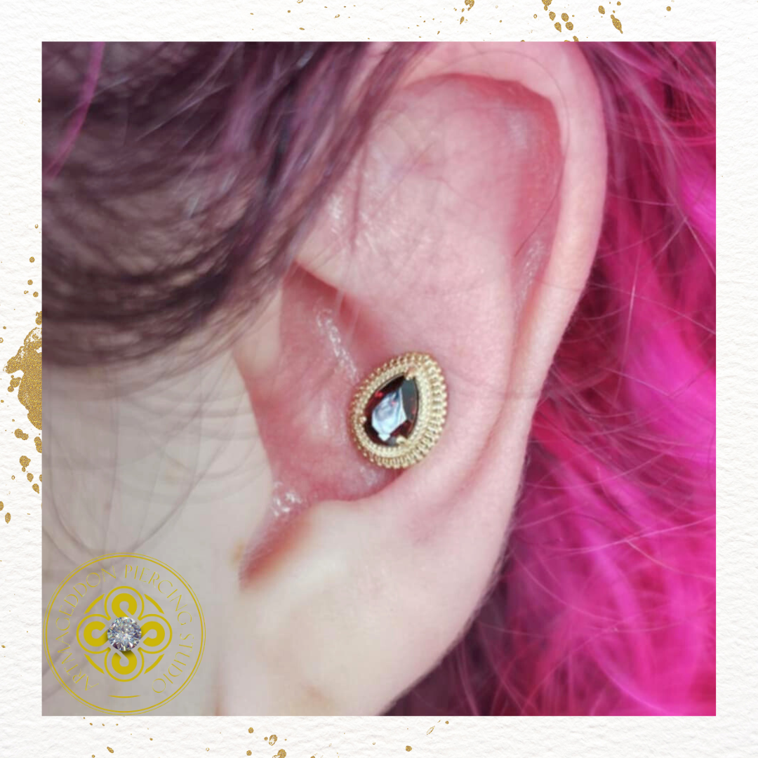 Afghan Pear Topaz Threaded End