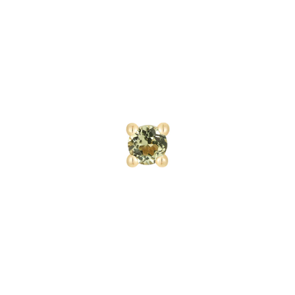 Peridot Prong Threadless End