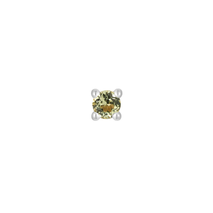 Peridot Prong Threadless End