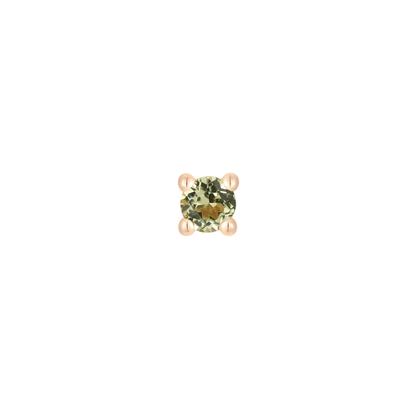 Peridot Prong Threadless End