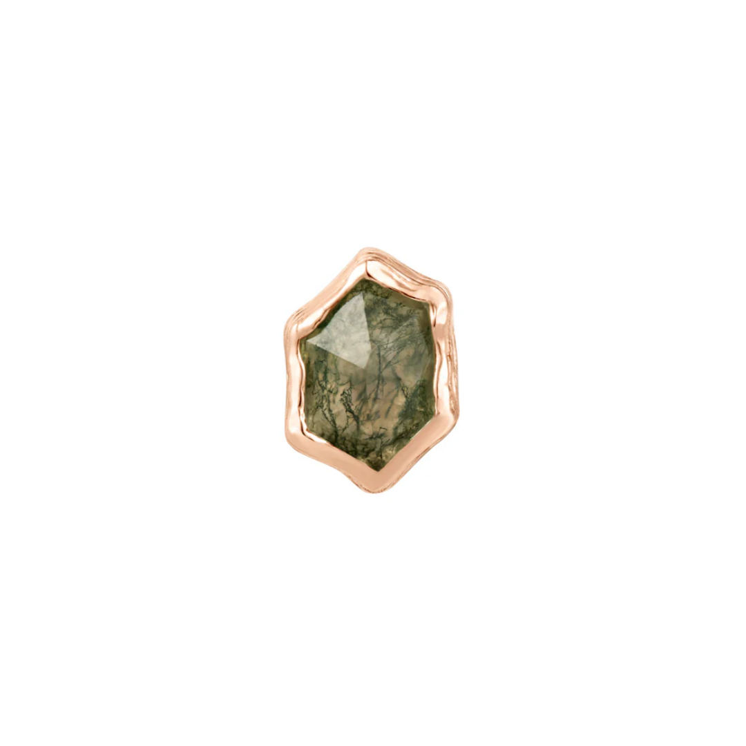 Pump Up The Volume - Moss Agate - Threadless End
